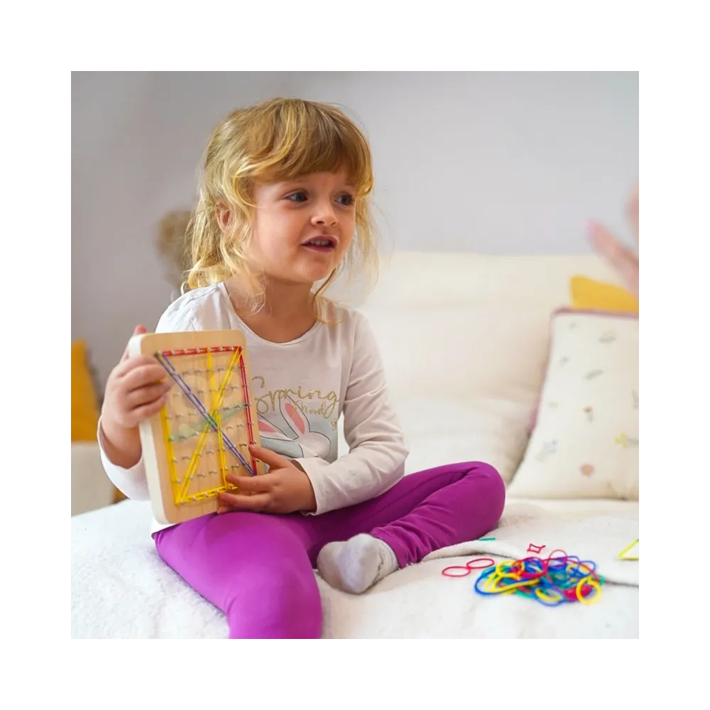 WOOPIE GREEN Geoplan na Gumki Drewniana Układanka 69 el. Certyfikat FSC