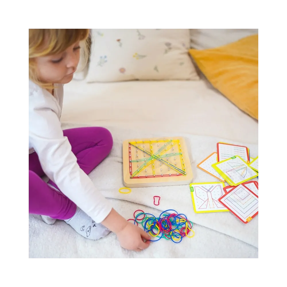 WOOPIE GREEN Geoplan na Gumki Drewniana Układanka 69 el. Certyfikat FSC