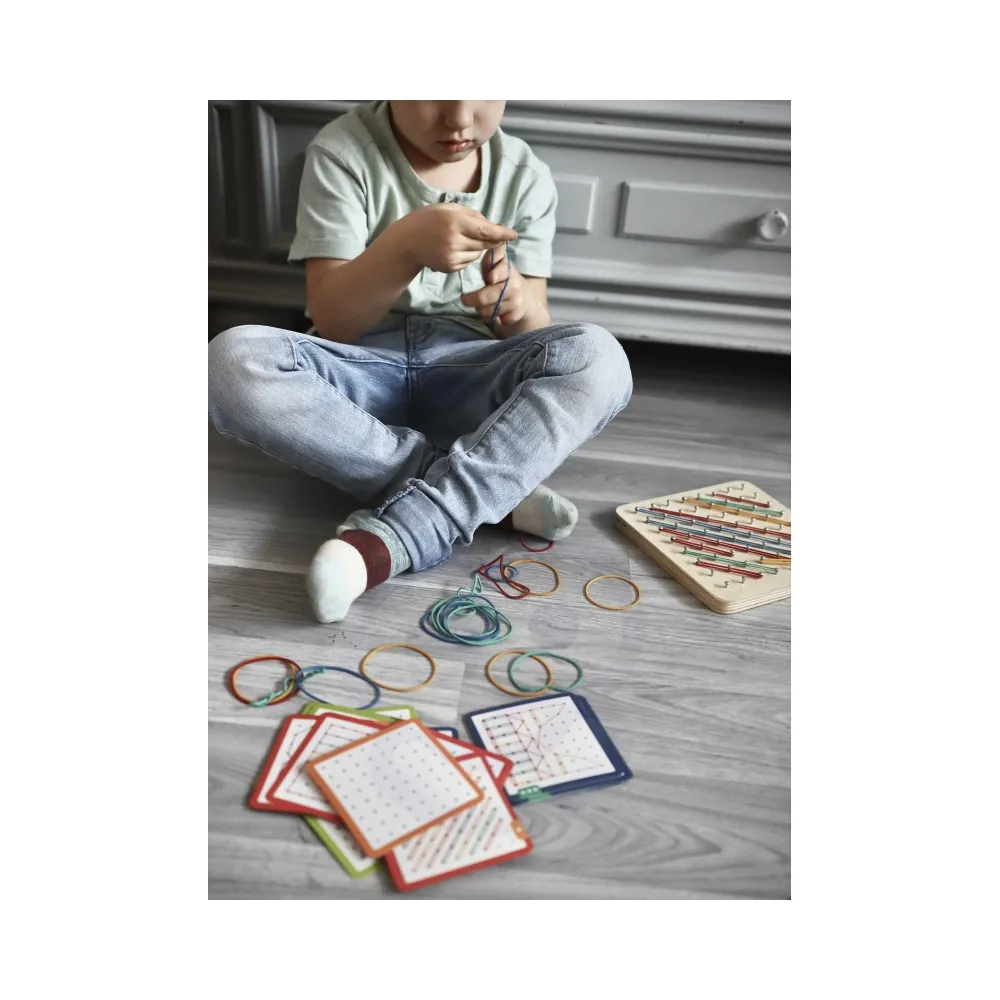 WOOPIE GREEN Geoplan na Gumki Drewniana Układanka 69 el. Certyfikat FSC