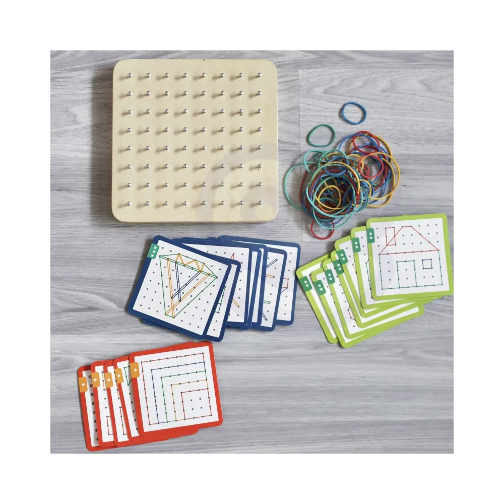 WOOPIE GREEN Geoplan na Gumki Drewniana Układanka 69 el. Certyfikat FSC