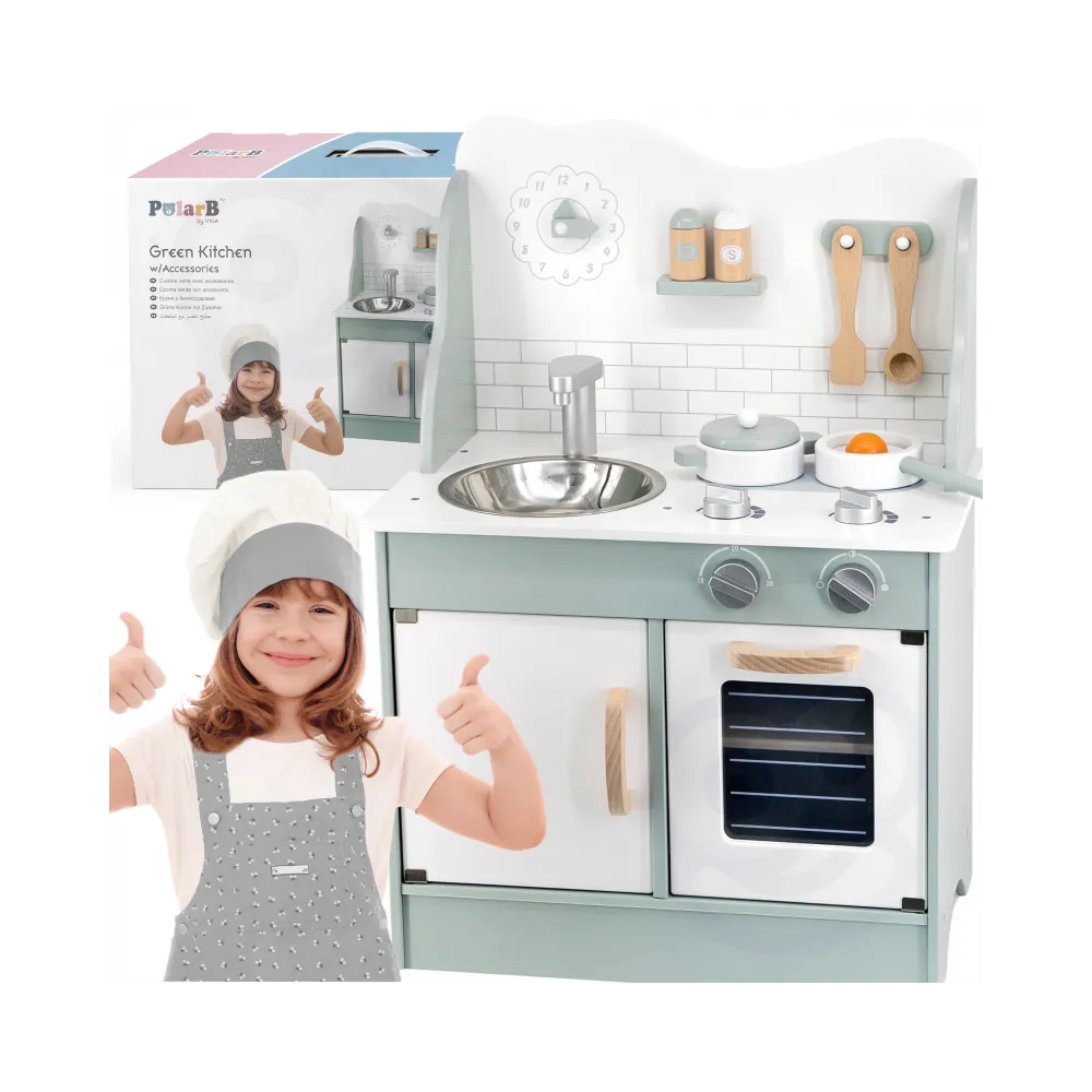 VIGA PolarB Drewniana Kuchnia z Akcesoriami Eco Green