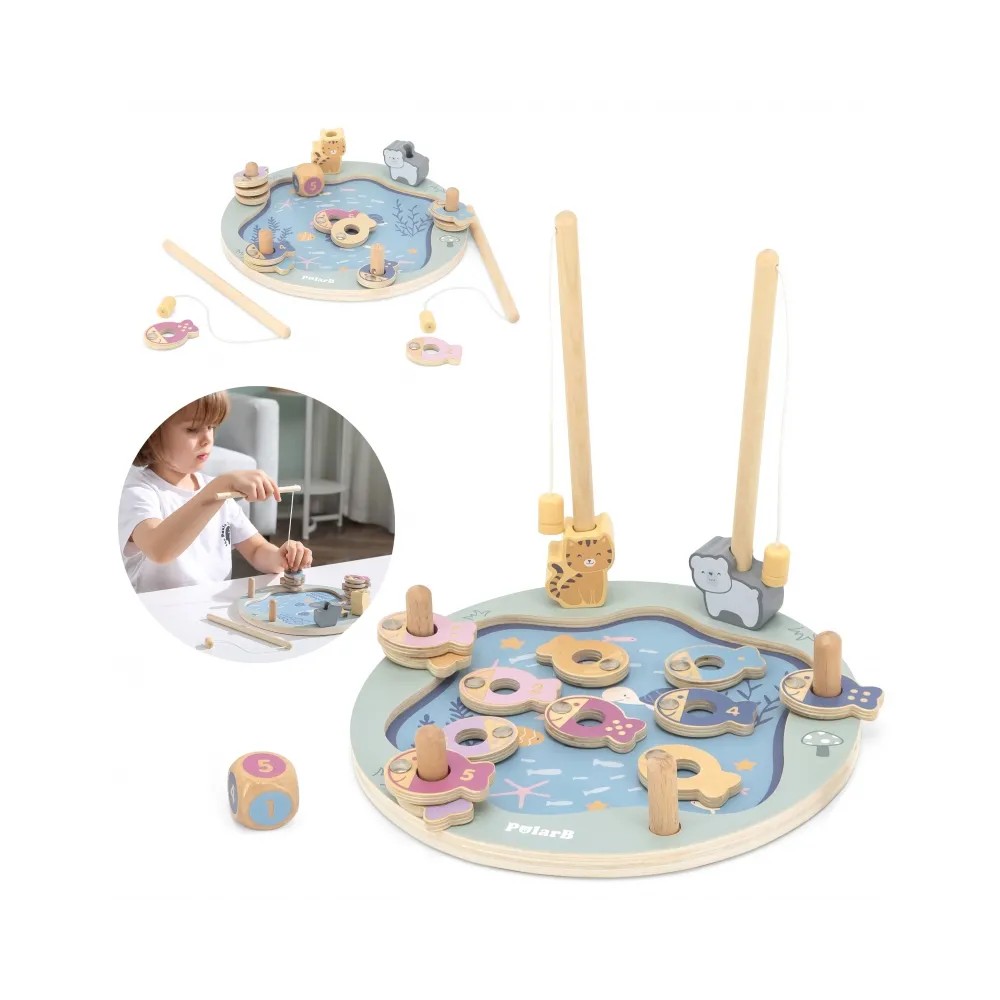 VIGA PolarB Drewniana Gra Łowienie Rybek