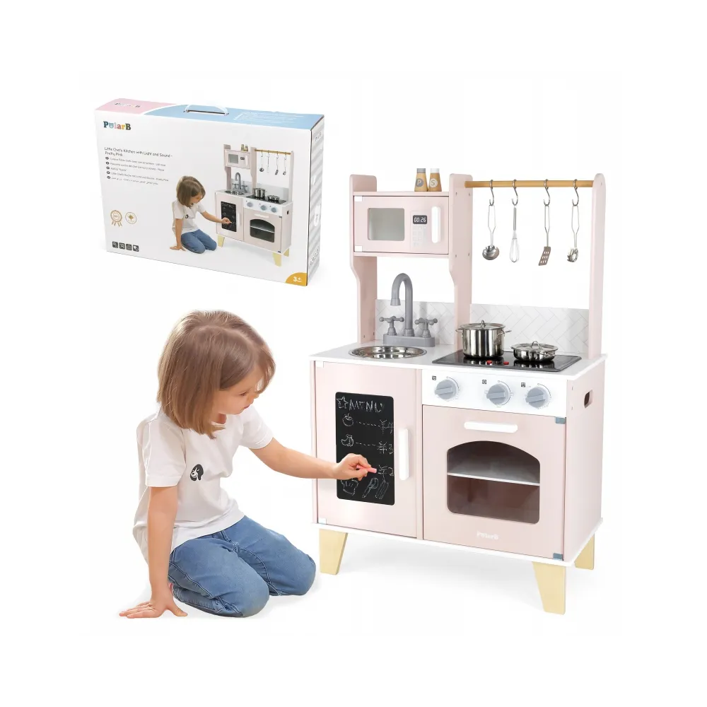 VIGA PolarB Drewniana Kuchnia Światło Dźwięk + Akcesoria