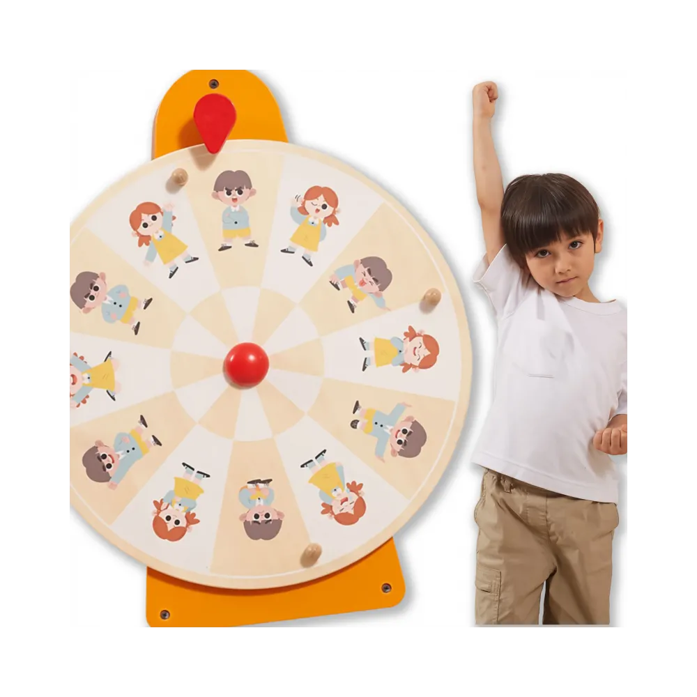 VIGA Tablica Ścienna Koło Pokaż Emocje Certyfikat FSC Montessori