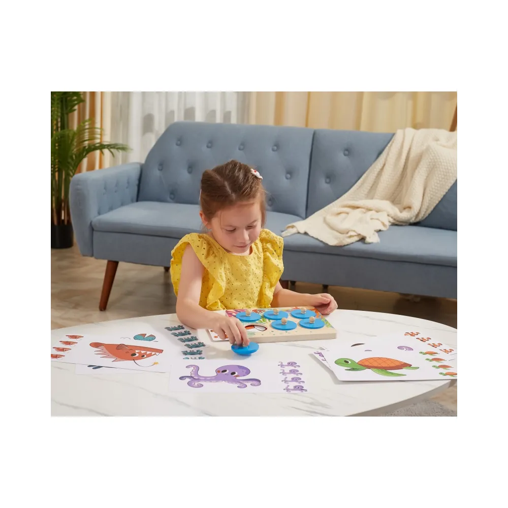 Drewniana plansza do gry rozwijająca pamięć i koncentrację