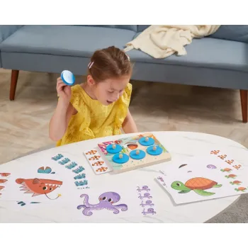 Zestaw 10 kart do zgadywania z wieloma morskimi zwierzętami