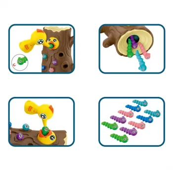 Gra dla dzieci od 3 lat - Złap Robaczka z dzięciołami