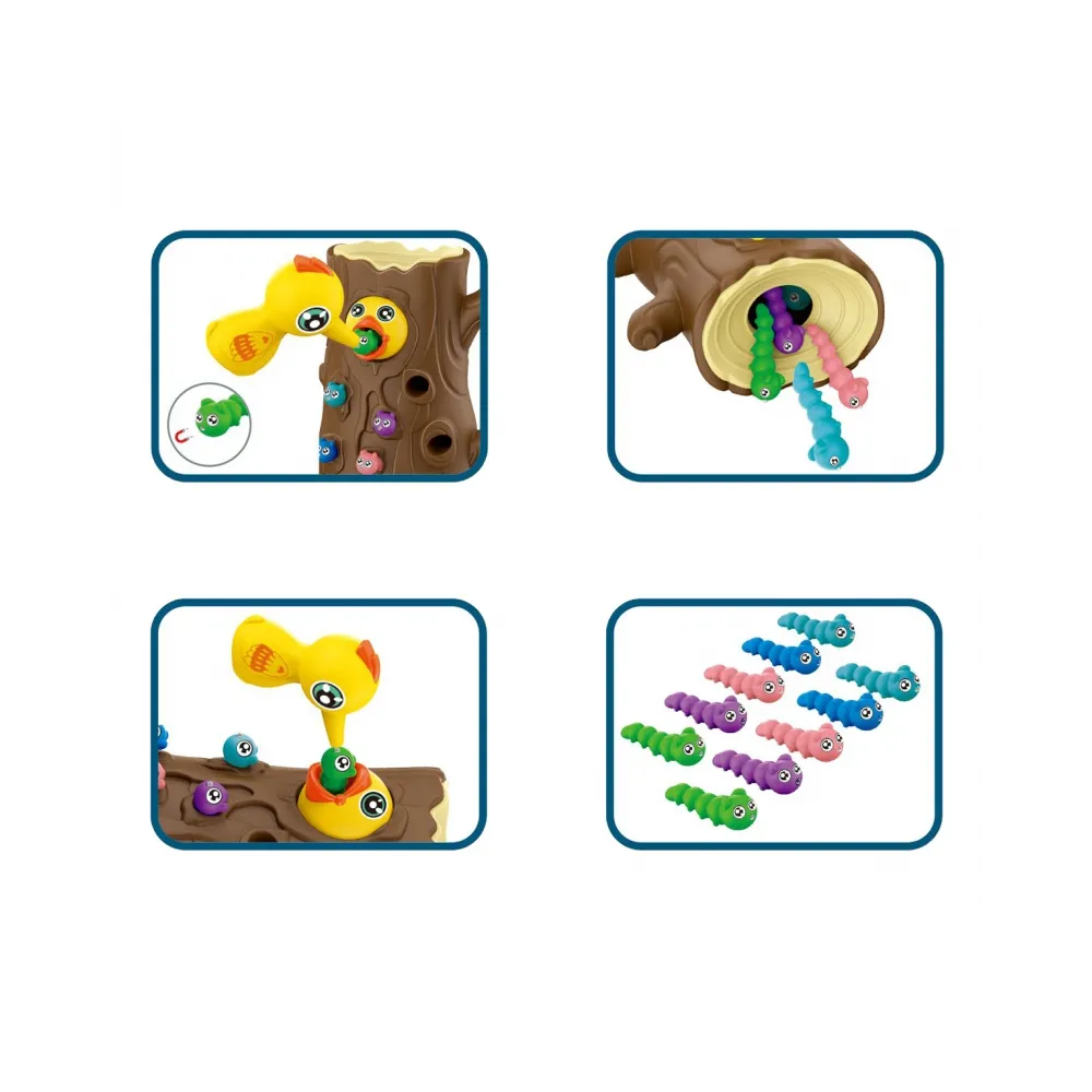 Gra dla dzieci od 3 lat - Złap Robaczka z dzięciołami