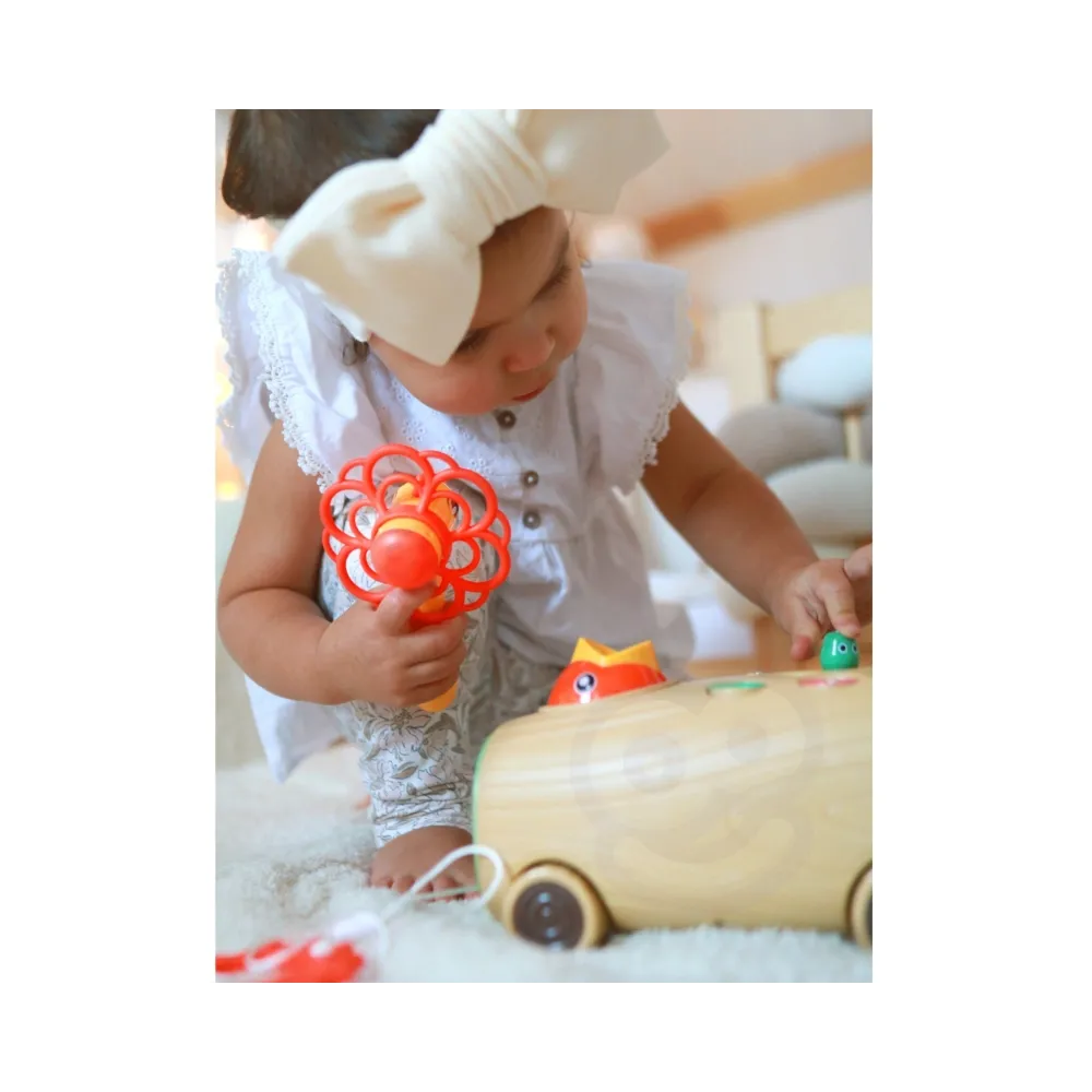 WOOPIE Gra Zręcznościowa Dzięcioł Wbijak Robaków 3w1 Wózek Ciągacz dla Niemowląt