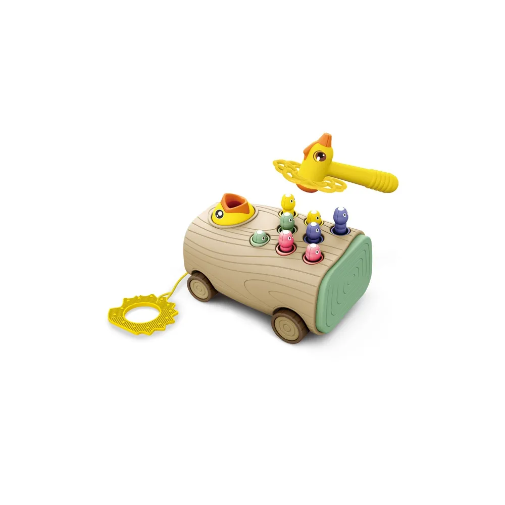 WOOPIE Gra Zręcznościowa Dzięcioł Wbijak Robaków 3w1 Wózek Ciągacz dla Niemowląt