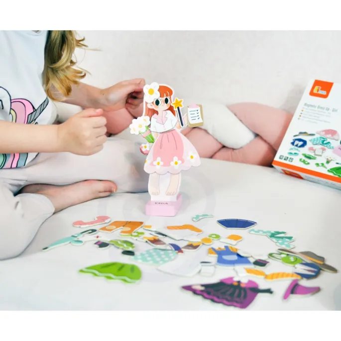 Magnetyczna układanka z 44 elementami w zestawie