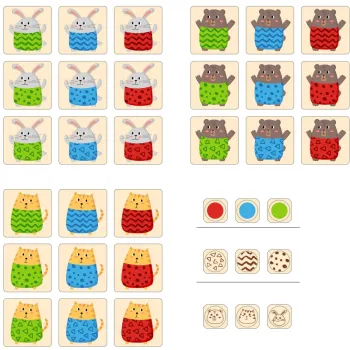 Akcesoria do gry edukacyjnej VIGA wykonane z ekologicznego drewna