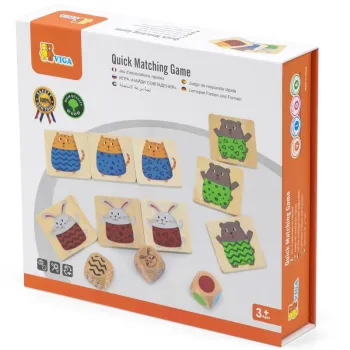 Kolorowa drewniana gra towarzyska VIGA dla rodziny i przyjaciół