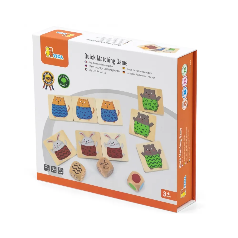 Kolorowa drewniana gra towarzyska VIGA dla rodziny i przyjaciół