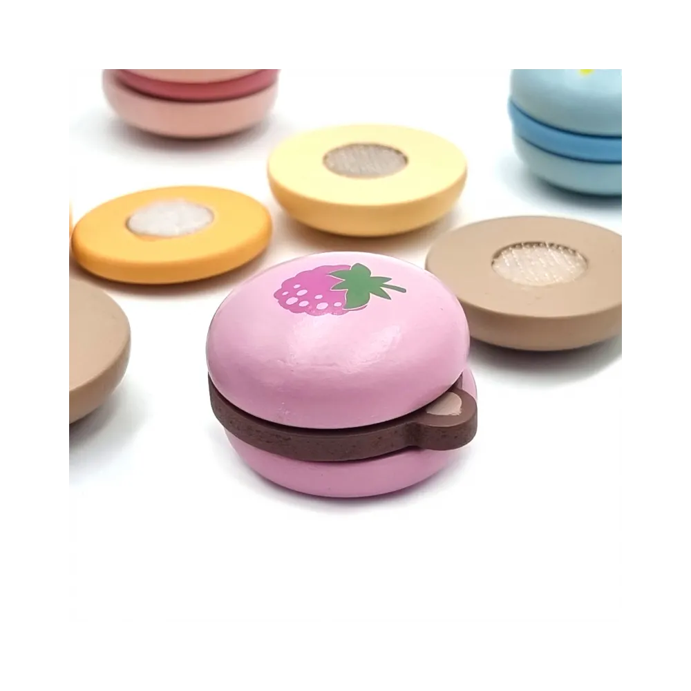 VIGA PolarB Drewniane Ciastka Ciasteczka Cukiernia Zestaw Makaroników