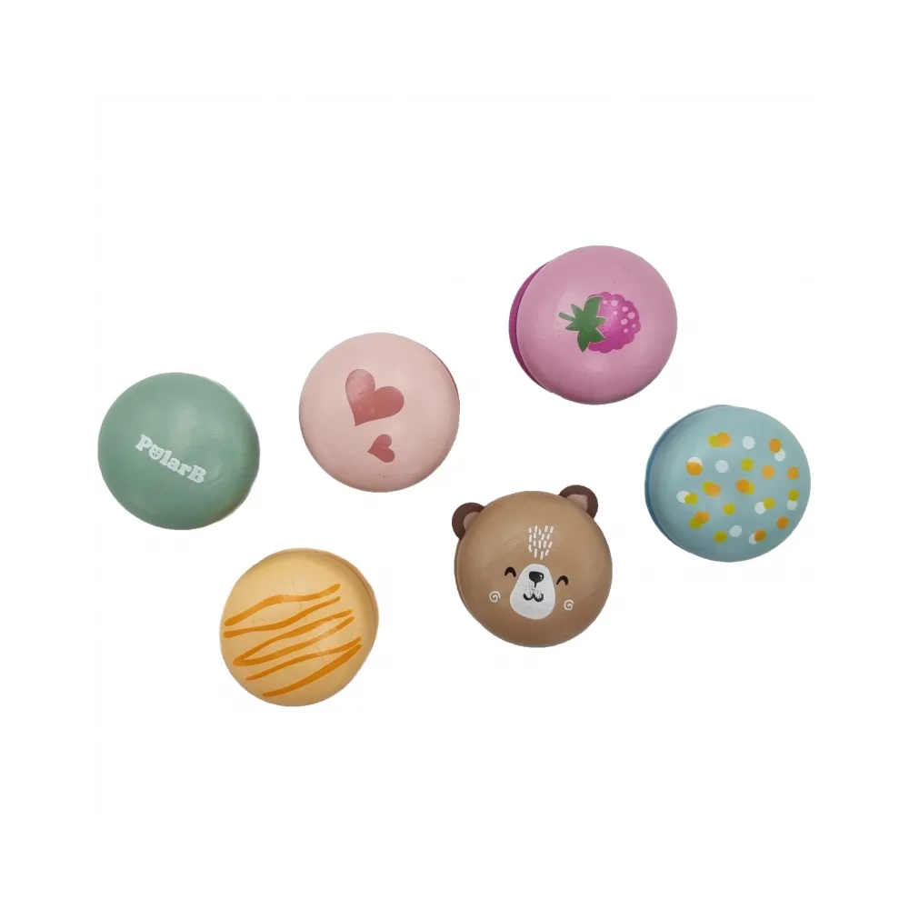 VIGA PolarB Drewniane Ciastka Ciasteczka Cukiernia Zestaw Makaroników