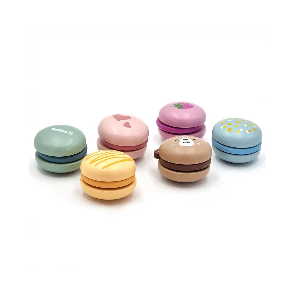 VIGA PolarB Drewniane Ciastka Ciasteczka Cukiernia Zestaw Makaroników