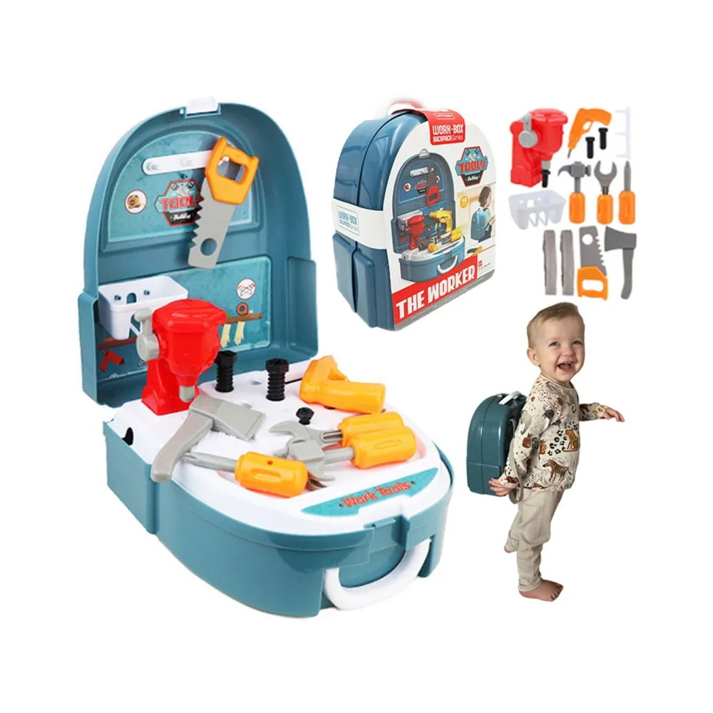 Zestaw narzędzi dla małego majsterkowicza w plecaku