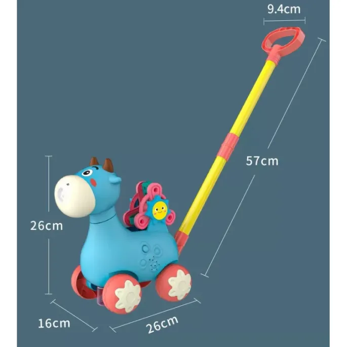 Edukacyjny pchacz krówka idealny dla 3-latków