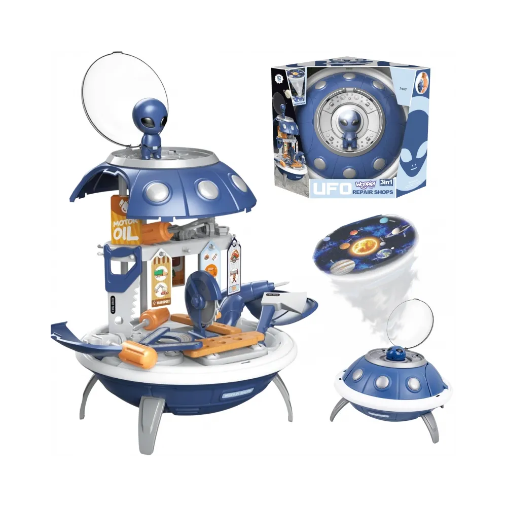 WOOPIE Warsztat 3w1 Plecak Projektor UFO 52 el.