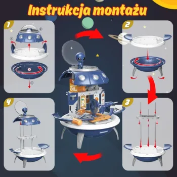 WOOPIE Warsztat 3w1 Plecak Projektor UFO 52 el.