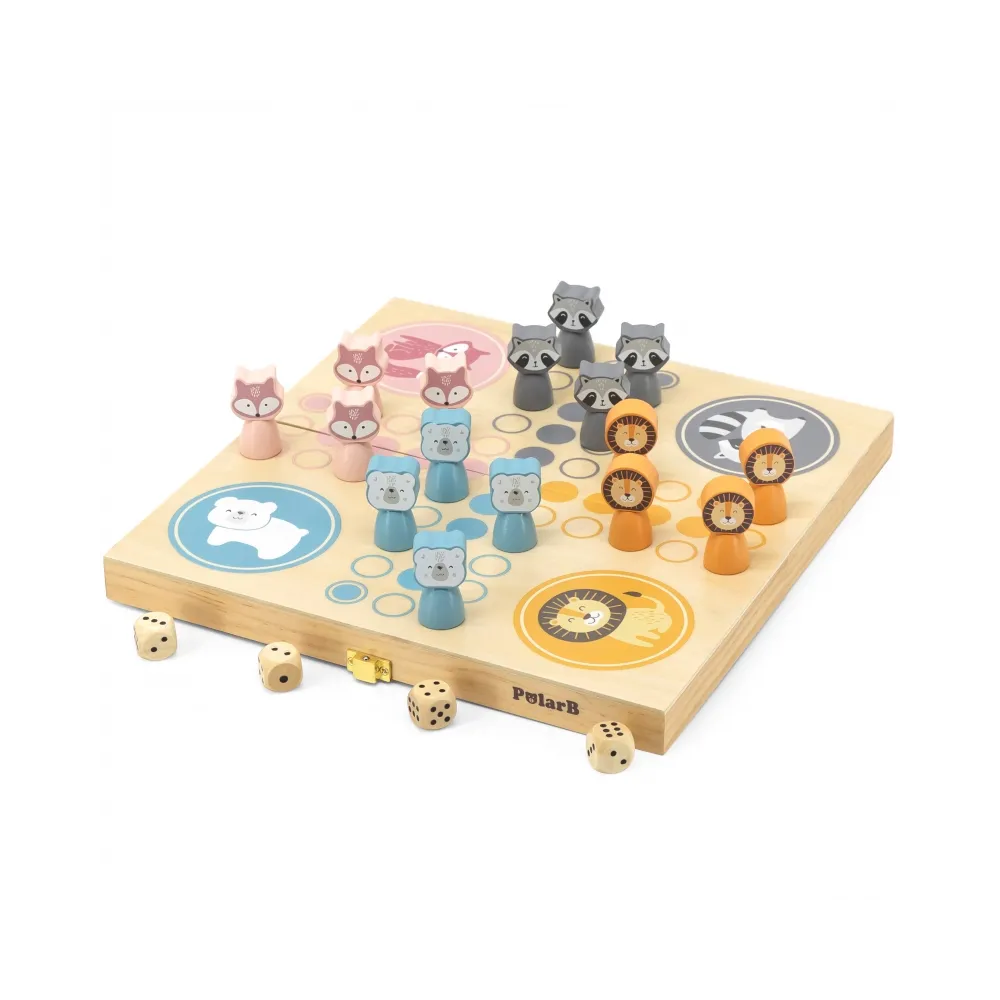 VIGA PolarB Drewniana gra Ludo Chińczyk
