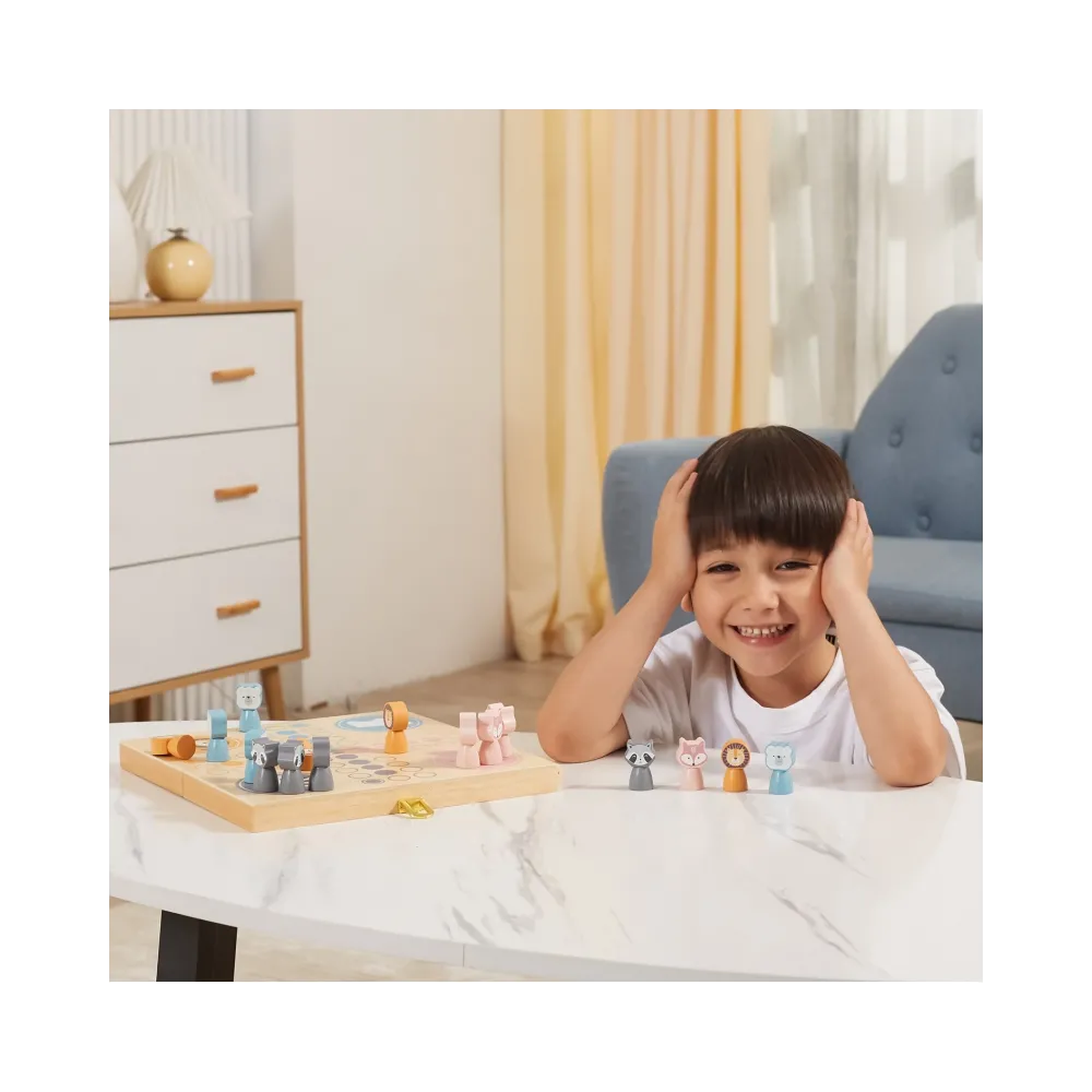 VIGA PolarB Drewniana gra Ludo Chińczyk