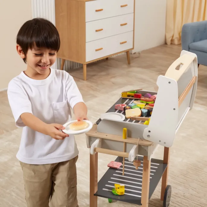 VIGA Duży Grill z 47 akcesoriami do zabawy