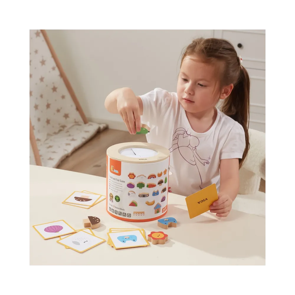 VIGA Drewniana Gra W Ciemno Losowanie Wzorów