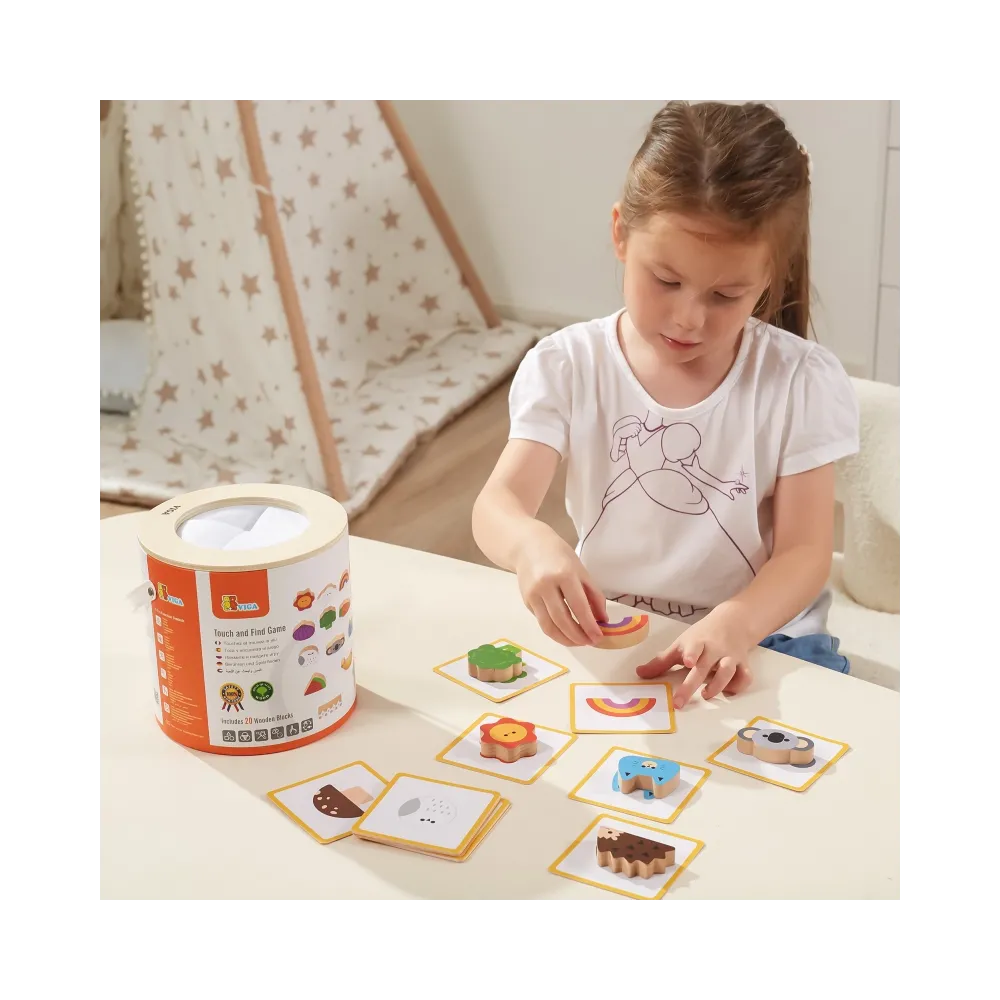 VIGA Drewniana Gra W Ciemno Losowanie Wzorów