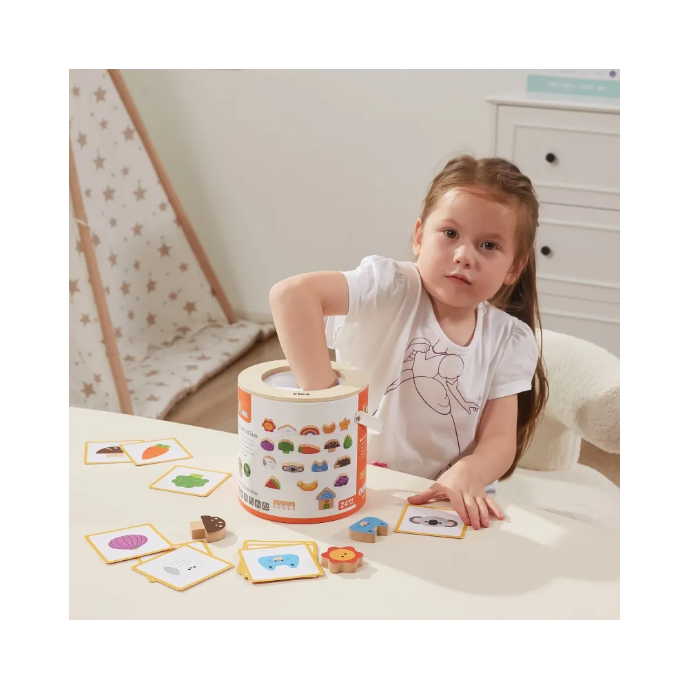 VIGA Drewniana Gra W Ciemno Losowanie Wzorów