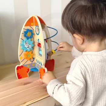 Zabawka edukacyjna rakieta rozwijająca zdolności motoryczne