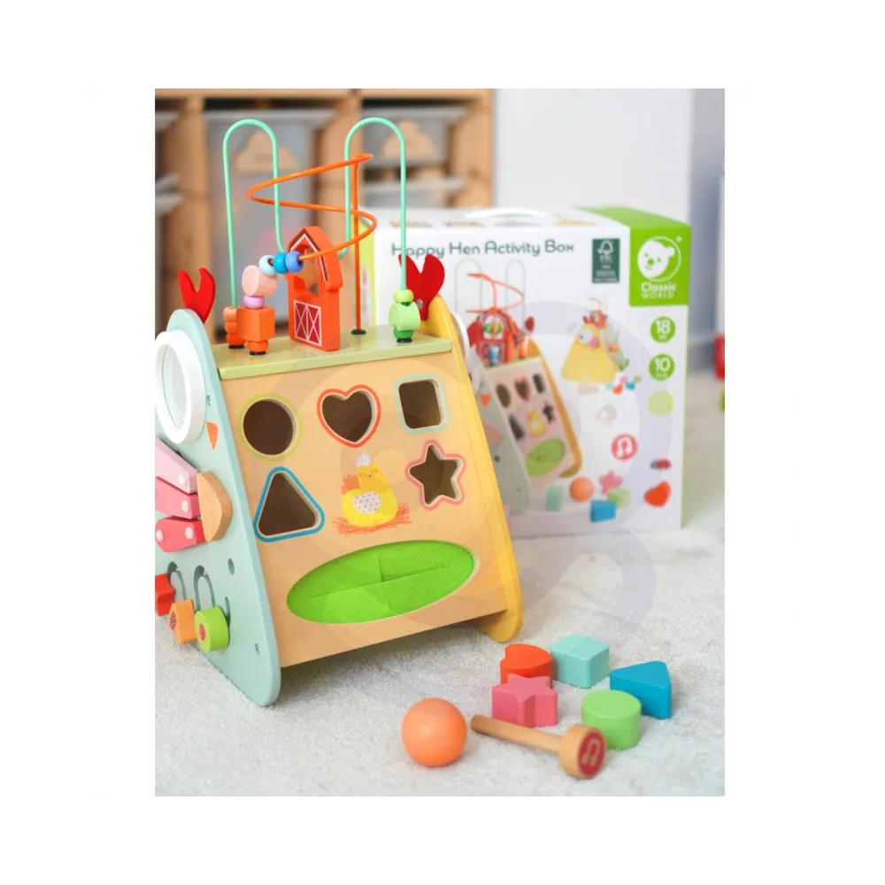 CLASSIC WORLD Kostka Montessori 10w1 Szczęśliwa Farma XXL