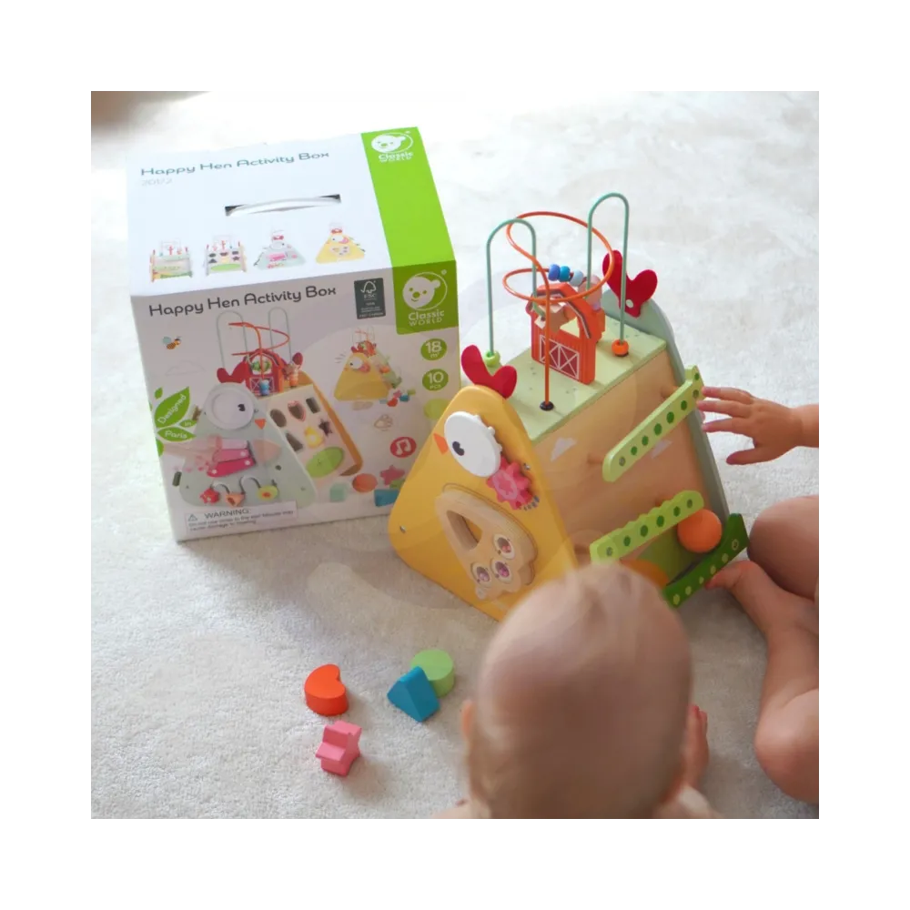 CLASSIC WORLD Kostka Montessori 10w1 Szczęśliwa Farma XXL