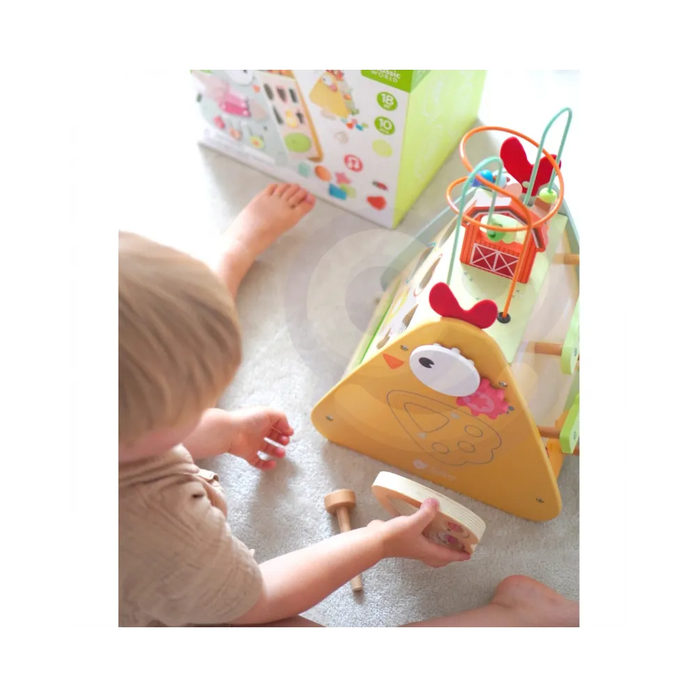 CLASSIC WORLD Kostka Montessori 10w1 Szczęśliwa Farma XXL