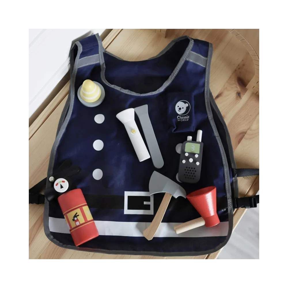 CLASSIC WORLD Little Firefighter Set Costume Tools 8 pcs.