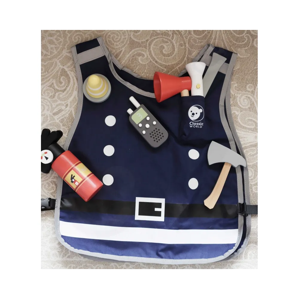 CLASSIC WORLD Little Firefighter Set Costume Tools 8 pcs.