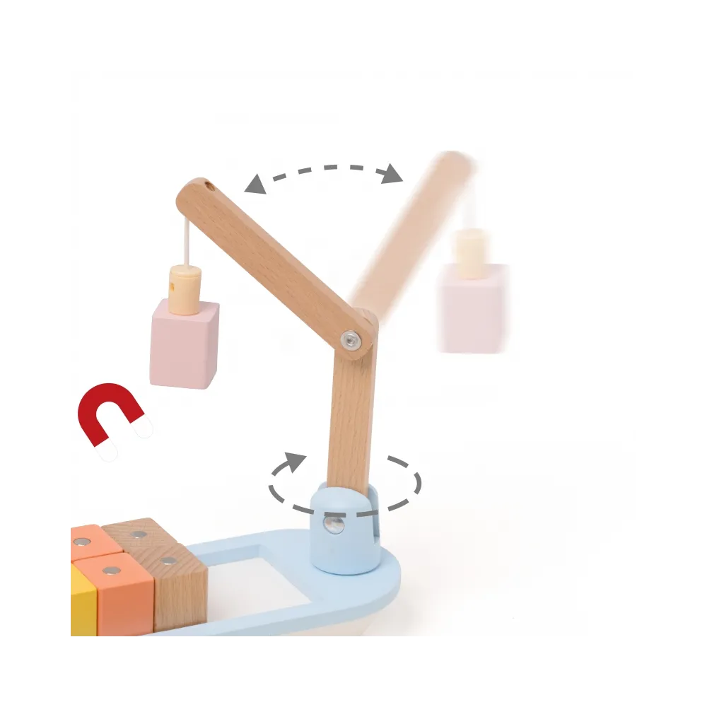 CLASSIC WORLD Drewniany Statek Układanie Bloków 13 el.