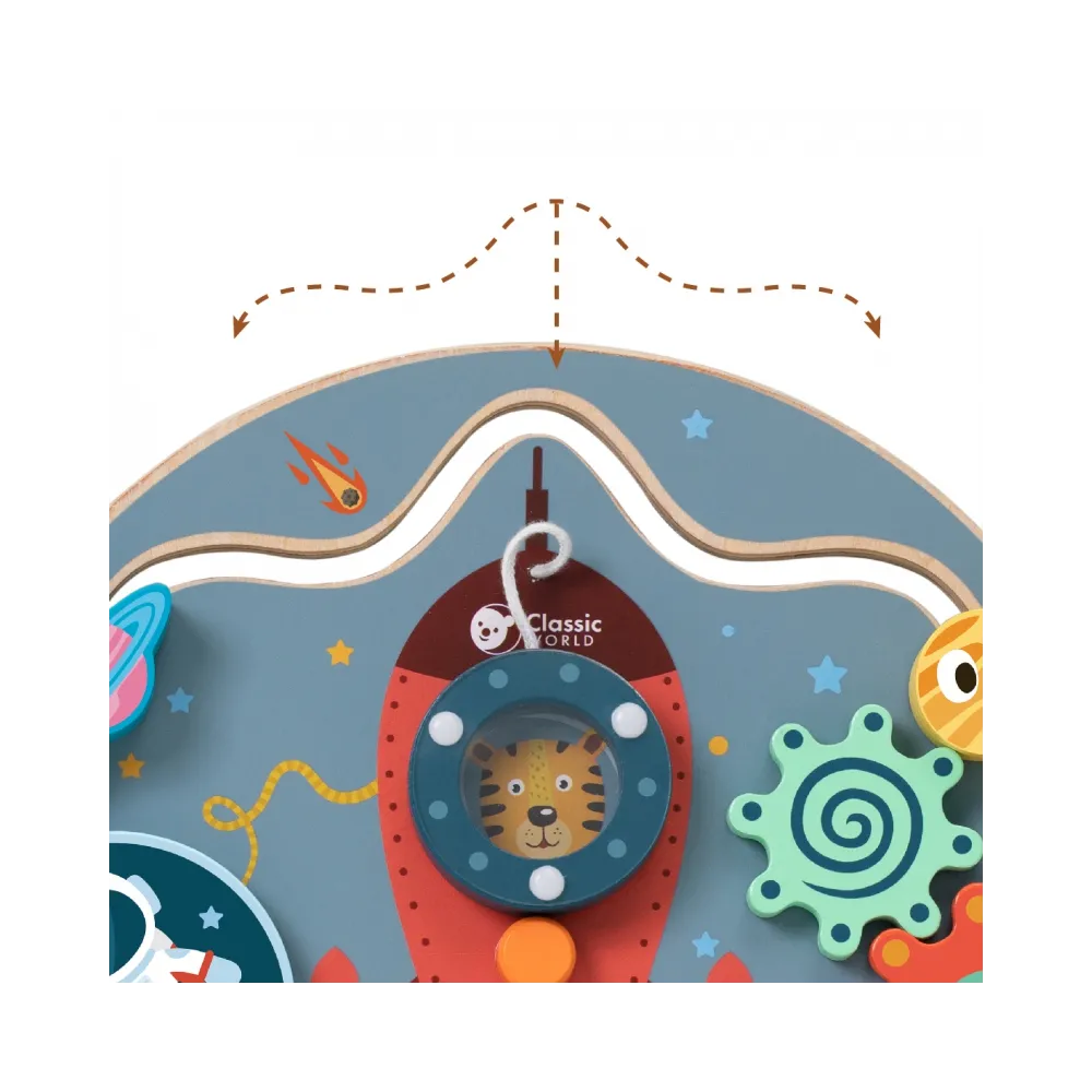 CLASSIC WORLD Tablica Manipulacyjna Wielofunkcyjna 6w1 Rakieta