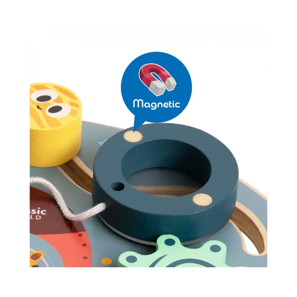 CLASSIC WORLD Tablica Manipulacyjna Wielofunkcyjna 6w1 Rakieta