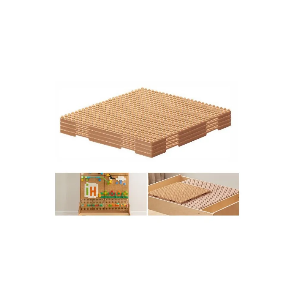 MASTERKIDZ Drewniany Stół Edukacyjny + AKCESORIA STEM WALL + 563 Klocków