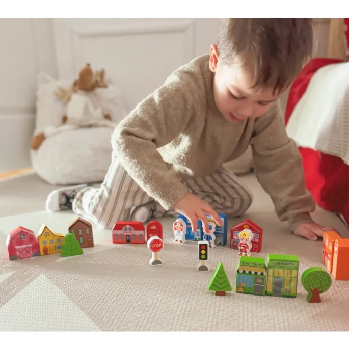 Zestaw figurek do tworzenia miasta