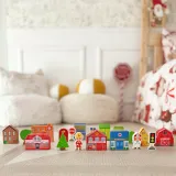 TOOKY TOY Drewniany Zestaw Budynków i Figurek Miasto