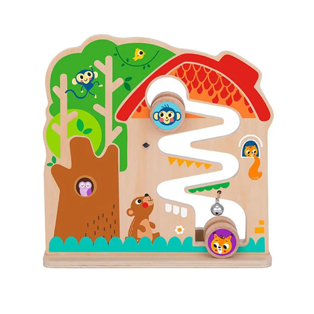 TOOKY TOY Drewniana Tablica Manipulacyjna Montessori Labirynt