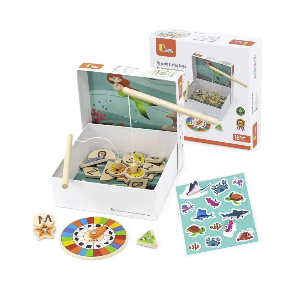 VIGA Gra Zestaw Magnetyczny Do Łowienia Rybek
