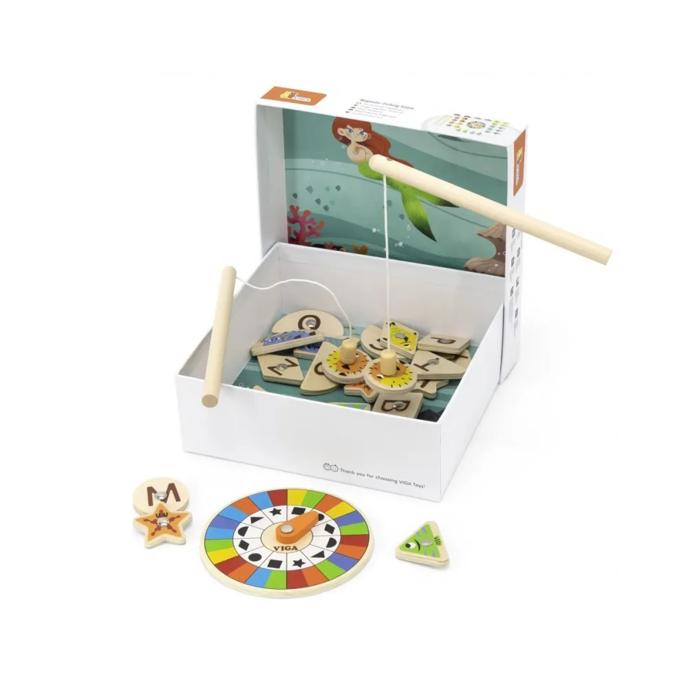 VIGA Gra Zestaw Magnetyczny Do Łowienia Rybek