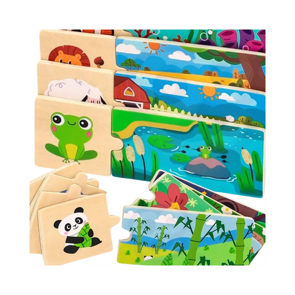 VIGA Puzzle Logiczne ze Zwierzętami Układanka