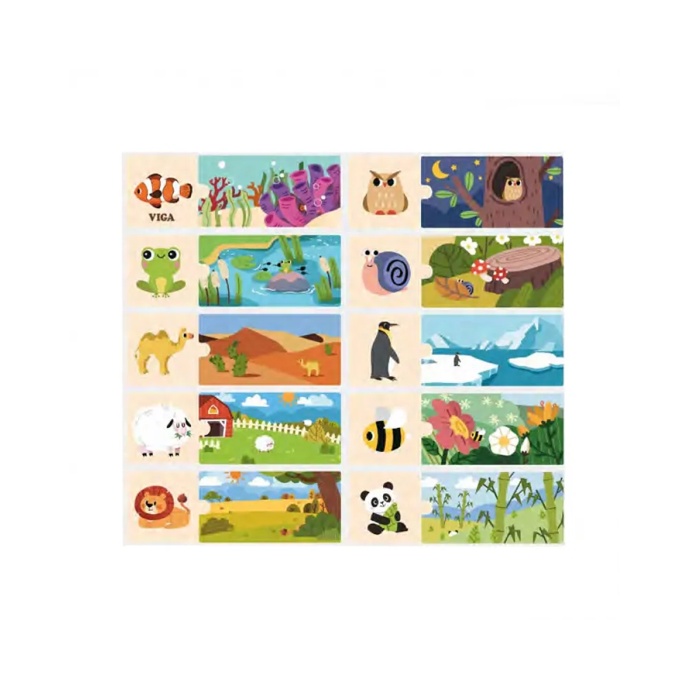 VIGA Puzzle Logiczne ze Zwierzętami Układanka