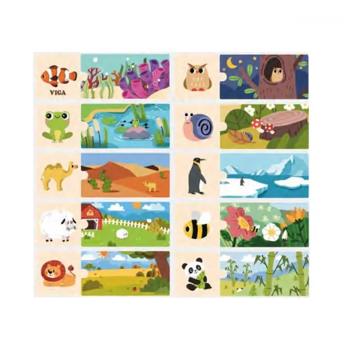 Drewniane puzzle - bezpieczna zabawa dla maluchów.