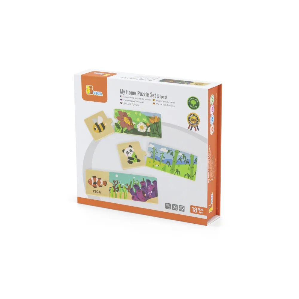 VIGA Puzzle Logiczne ze Zwierzętami Układanka